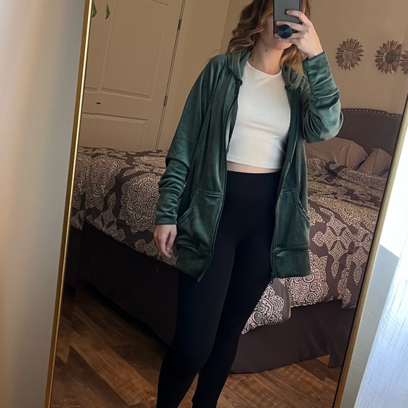 Aerie Velour Zip Up - Picture 1 of 9